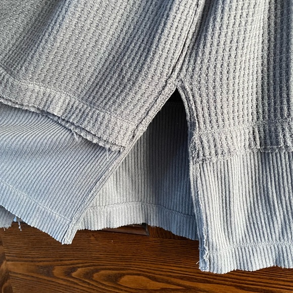 Free People We the Free Pacific Waffle Knit Tunic Length Long Sleeve Thermal szL - Picture 4 of 9